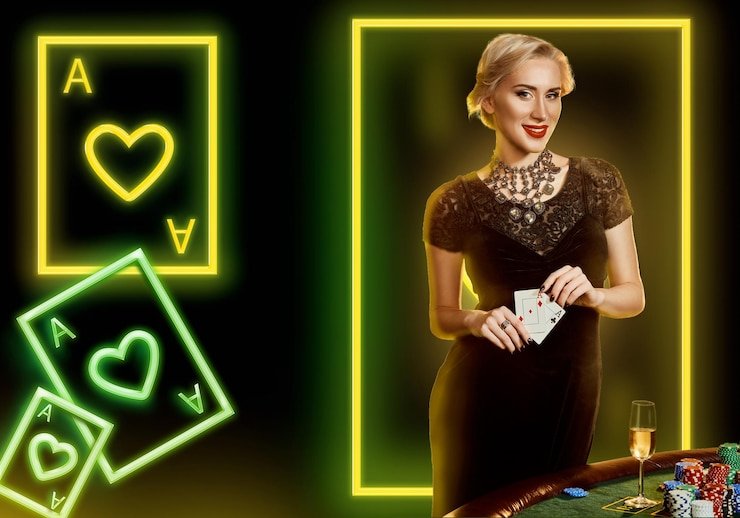 Studio Dragon Tiger Live dengan dealer profesional abo77 menampilkan kartu-kartu di meja permainan